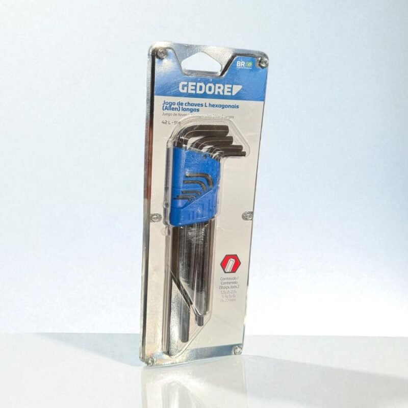JOGO DE CHAVES HEXAGONAIS LONGAS 1,5 A 10MM - GEDORE