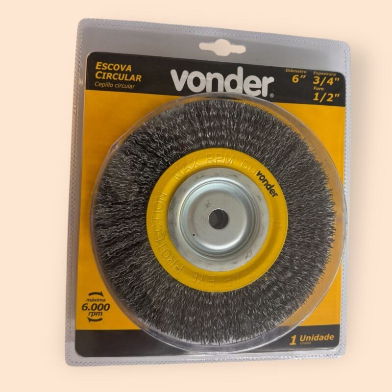 ESCOVA CIRVULAR 6" 3/4 VONDER